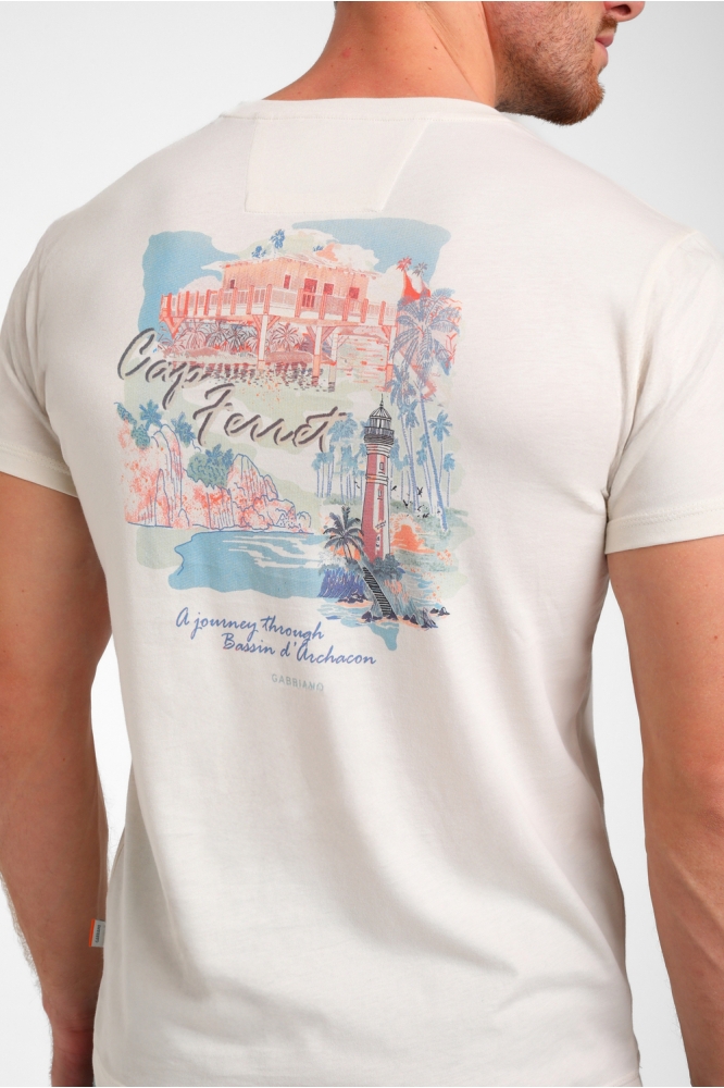 T SHIRT MET BACKPRINT 155912 SAND